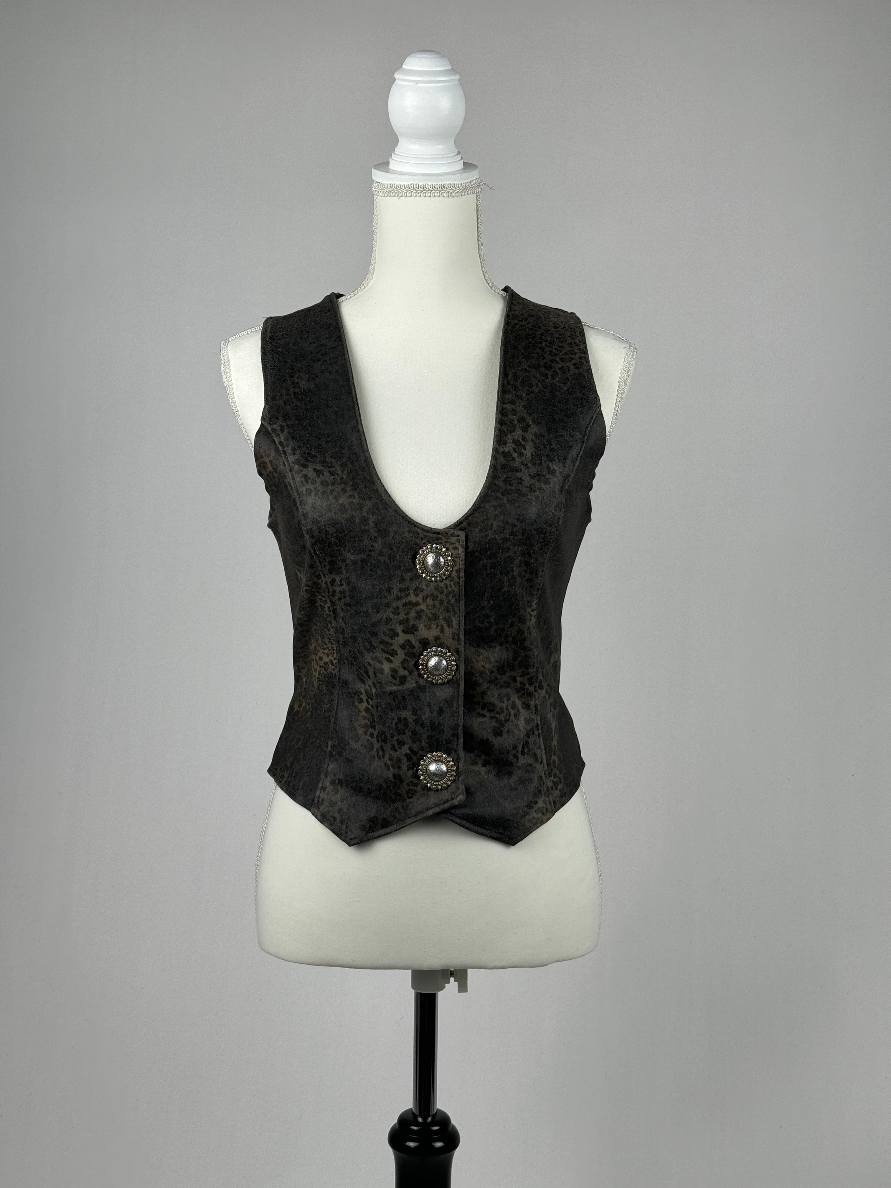 Stretch Leather Vest